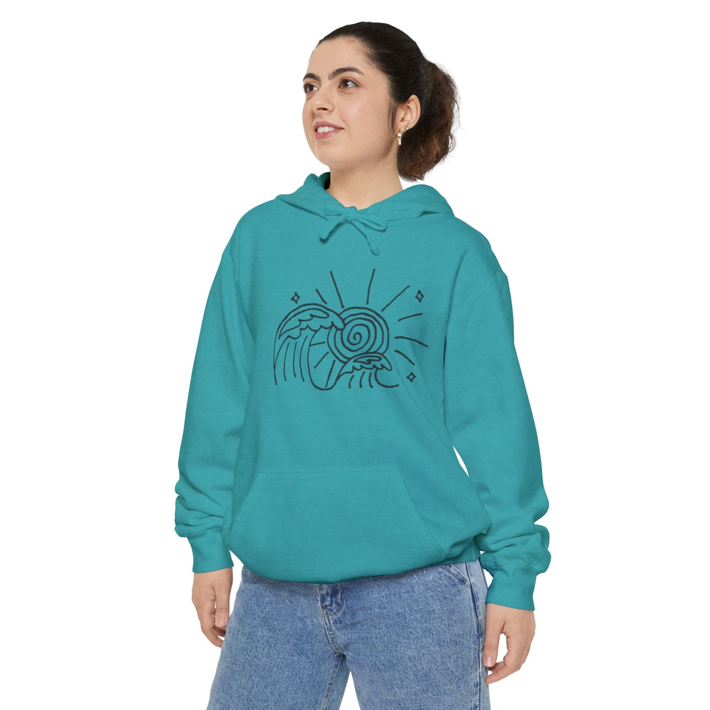 Into the Golden Hour by Maleeh Molstad limited edition unisex drummer hoodie ~ Waves