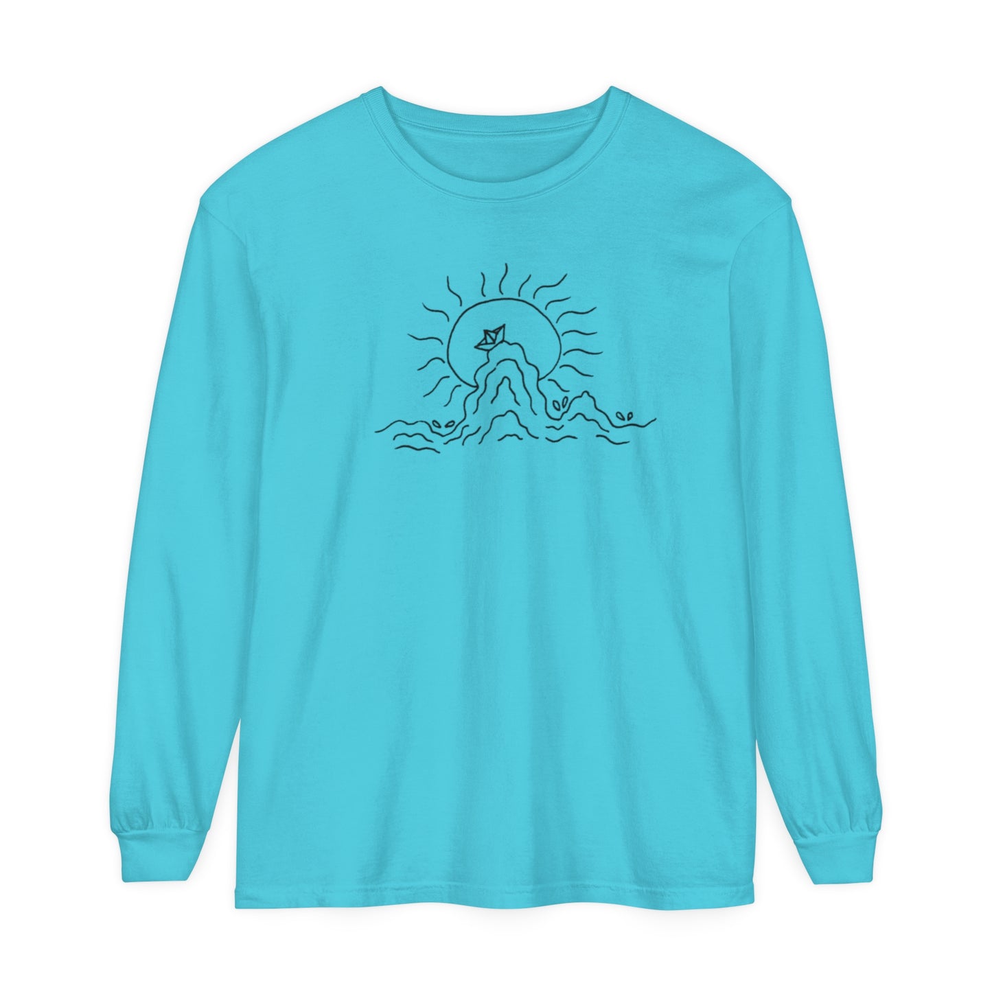Into the Golden Hour by Maleeh Molstad unisex garment-dyed long-sleeve t-shirt ~ Peace