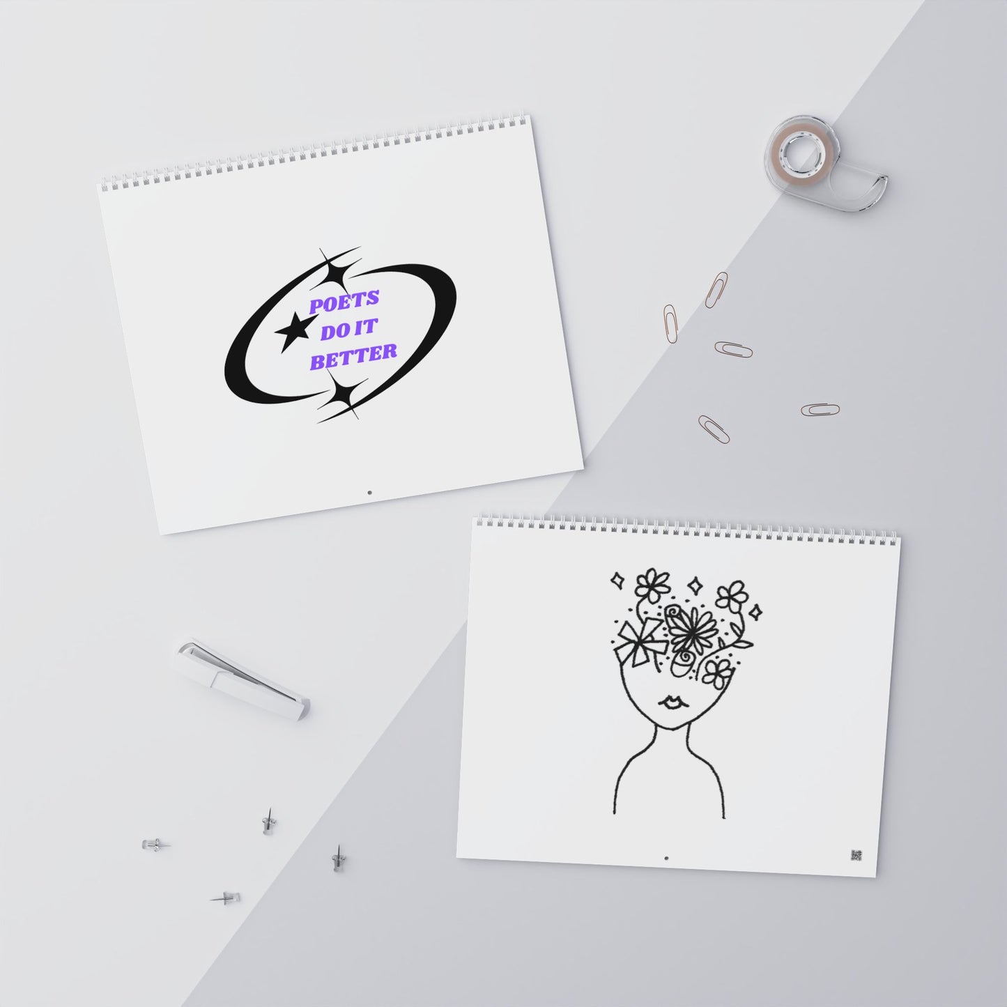 Poets Do It Better by Maleeh Molstad 2026 Wall Calendar ~Minimalist Decor, Floral Art, Eco-Friendly Gift, Home Organization, Monthly Planner