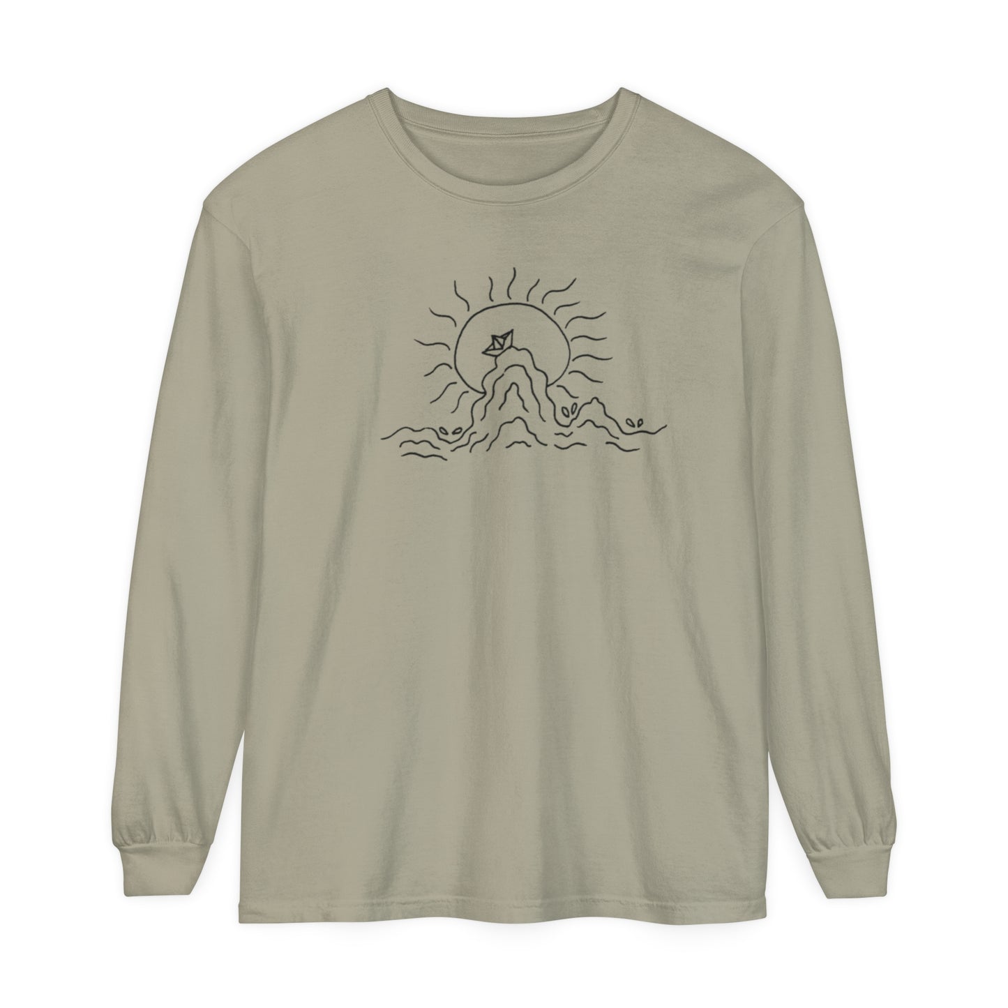 Into the Golden Hour by Maleeh Molstad unisex garment-dyed long-sleeve t-shirt ~ Peace