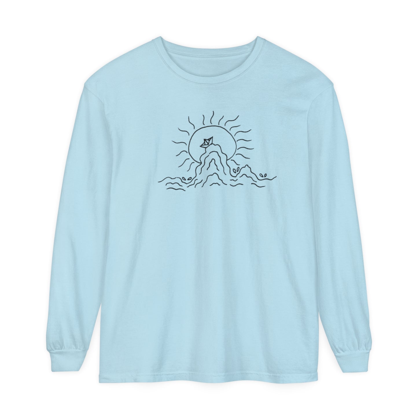Into the Golden Hour by Maleeh Molstad unisex garment-dyed long-sleeve t-shirt ~ Peace