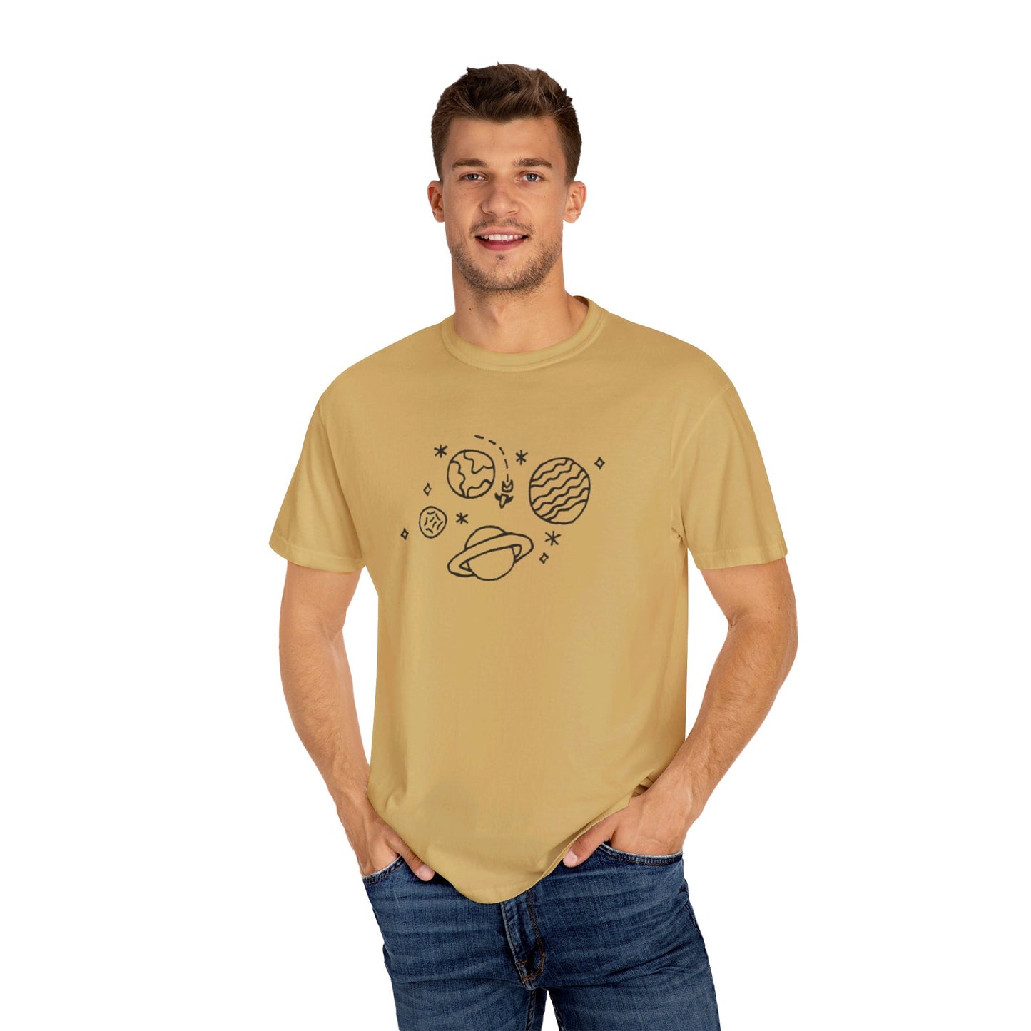Into the Golden Hour by Maleeh Molstad limited edition unisex garment-dyed t-shirt ~ Space