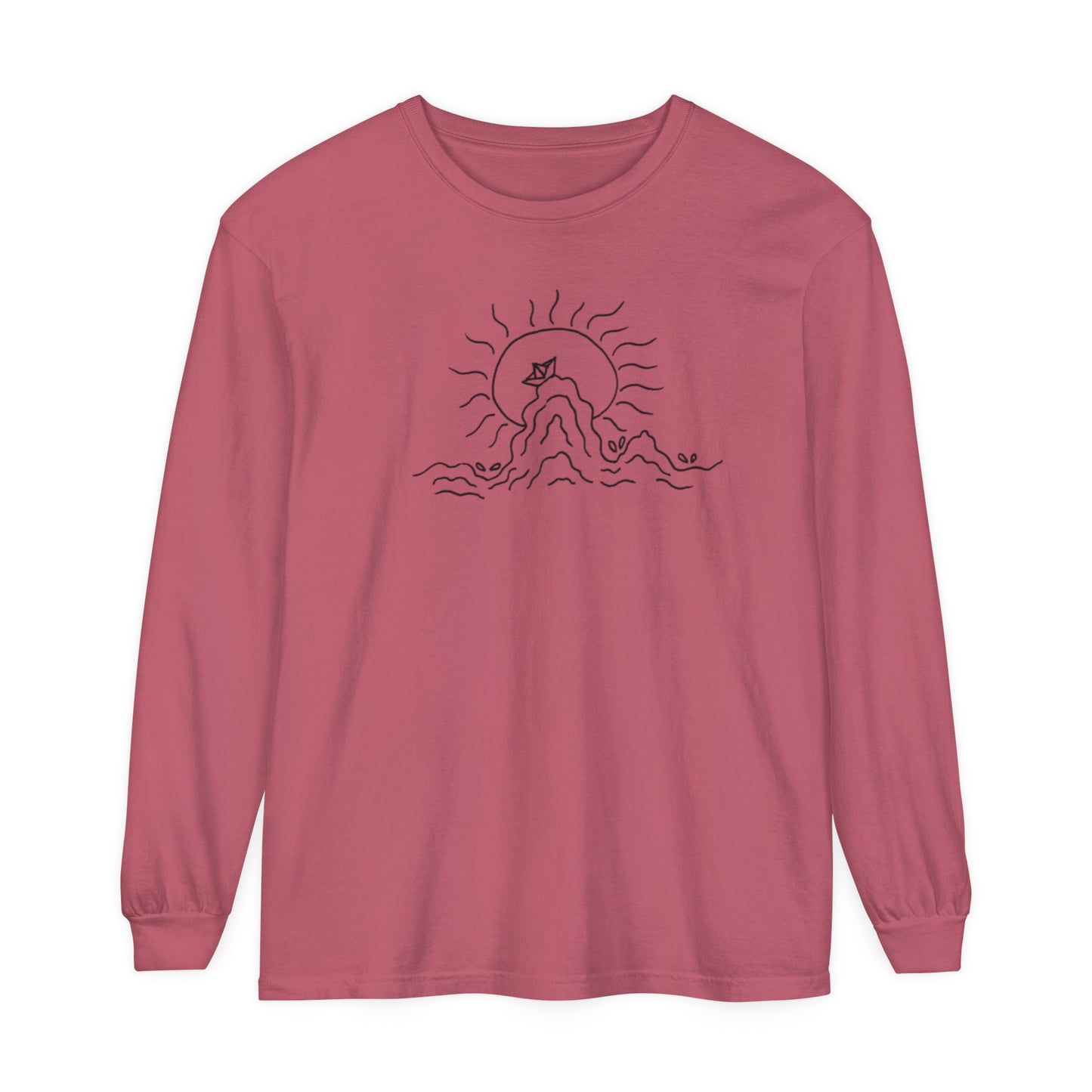 Into the Golden Hour by Maleeh Molstad unisex garment-dyed long-sleeve t-shirt ~ Peace