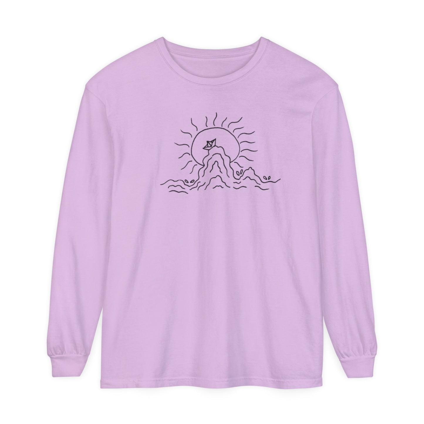 Into the Golden Hour by Maleeh Molstad unisex garment-dyed long-sleeve t-shirt ~ Peace