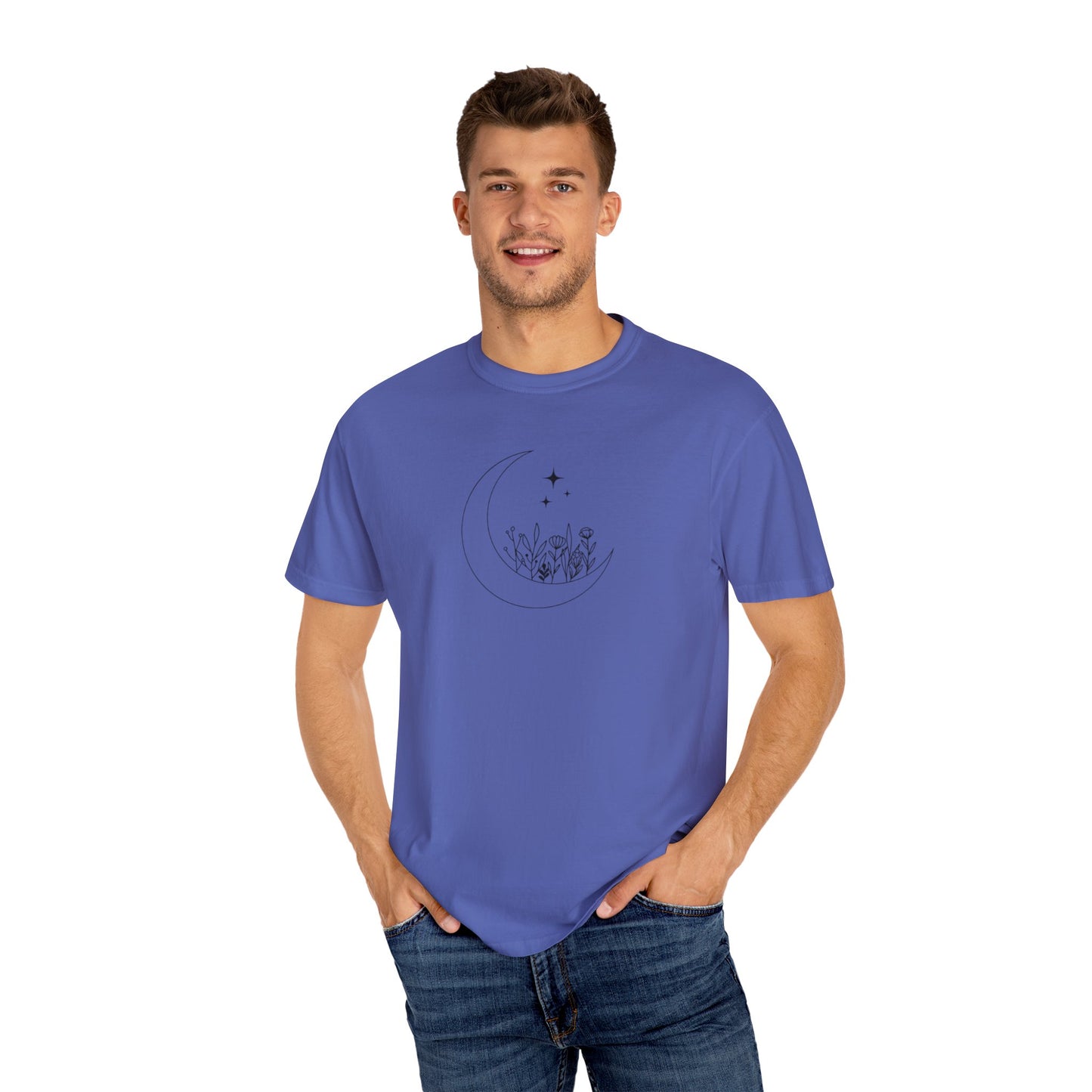 Where the Stars Shine Indigo Blue by Maleeh Molstad unisex garment-dyed t-shirt ~ Musn’t Forget