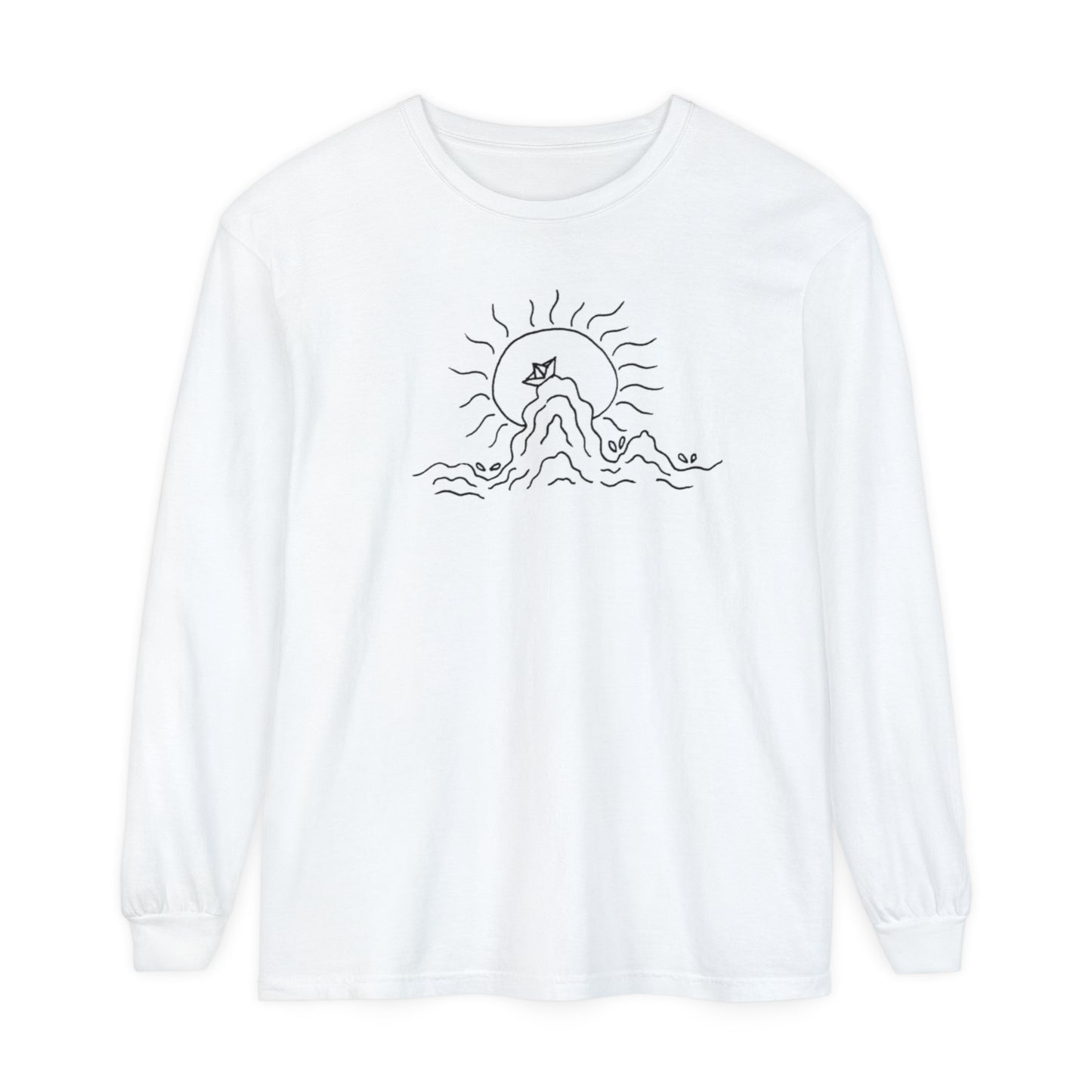 Into the Golden Hour by Maleeh Molstad unisex garment-dyed long-sleeve t-shirt ~ Peace