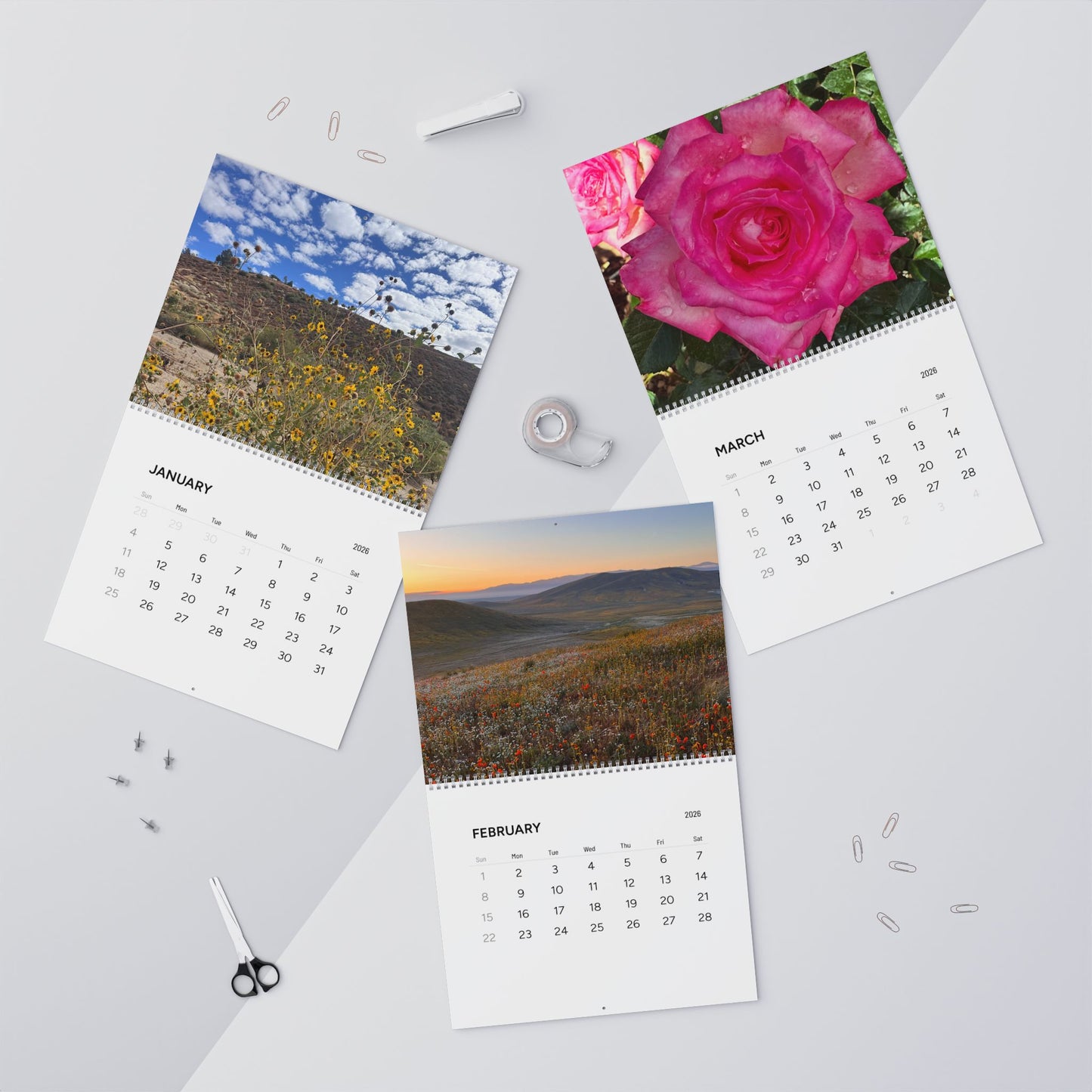 Wall Calendar (2026) - Nature Photography by Maleeh Molstad ~Monthly Planner, Inspirational Gift, Home Decor, Floral Artwork, Organizer