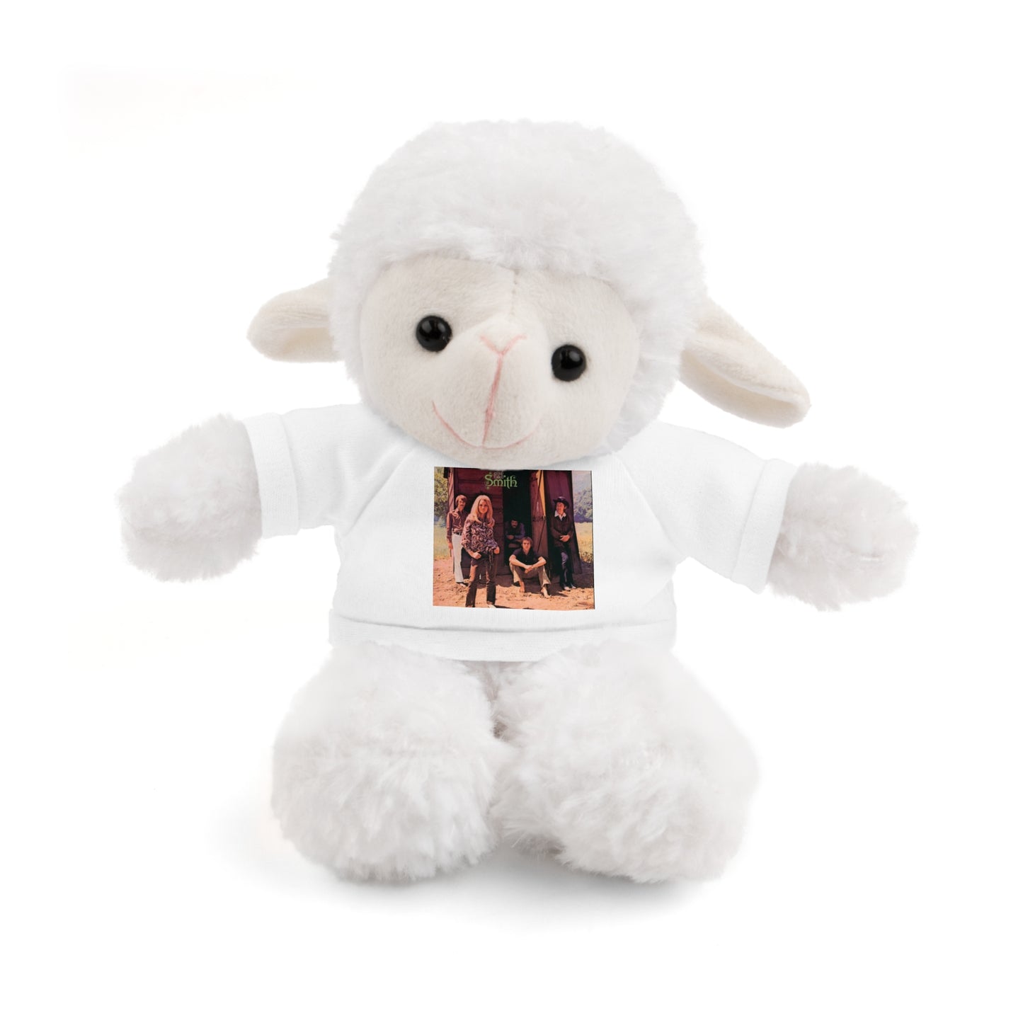 Small plush with A Group Called Smith T-shirt — Cute Keepsake Gift for Kids & Couples