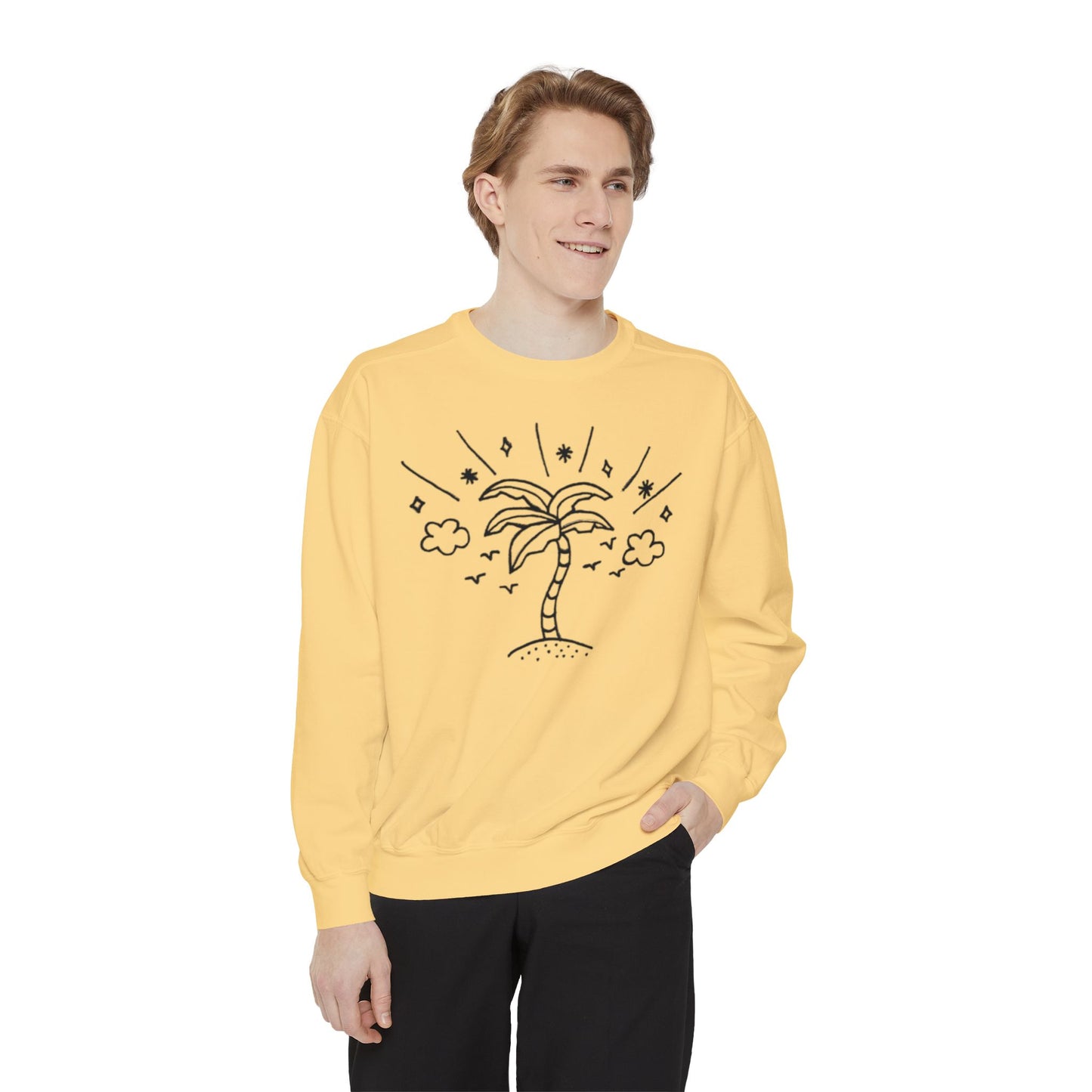 Into the Golden Hour by Maleeh Molstad limited edition unisex garment-dyed sweatshirt ~ Euphoria