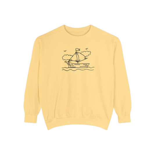 Into the Golden Hour by Maleeh Molstad limited edition unisex garment-dyed sweatshirt ~ Paradise